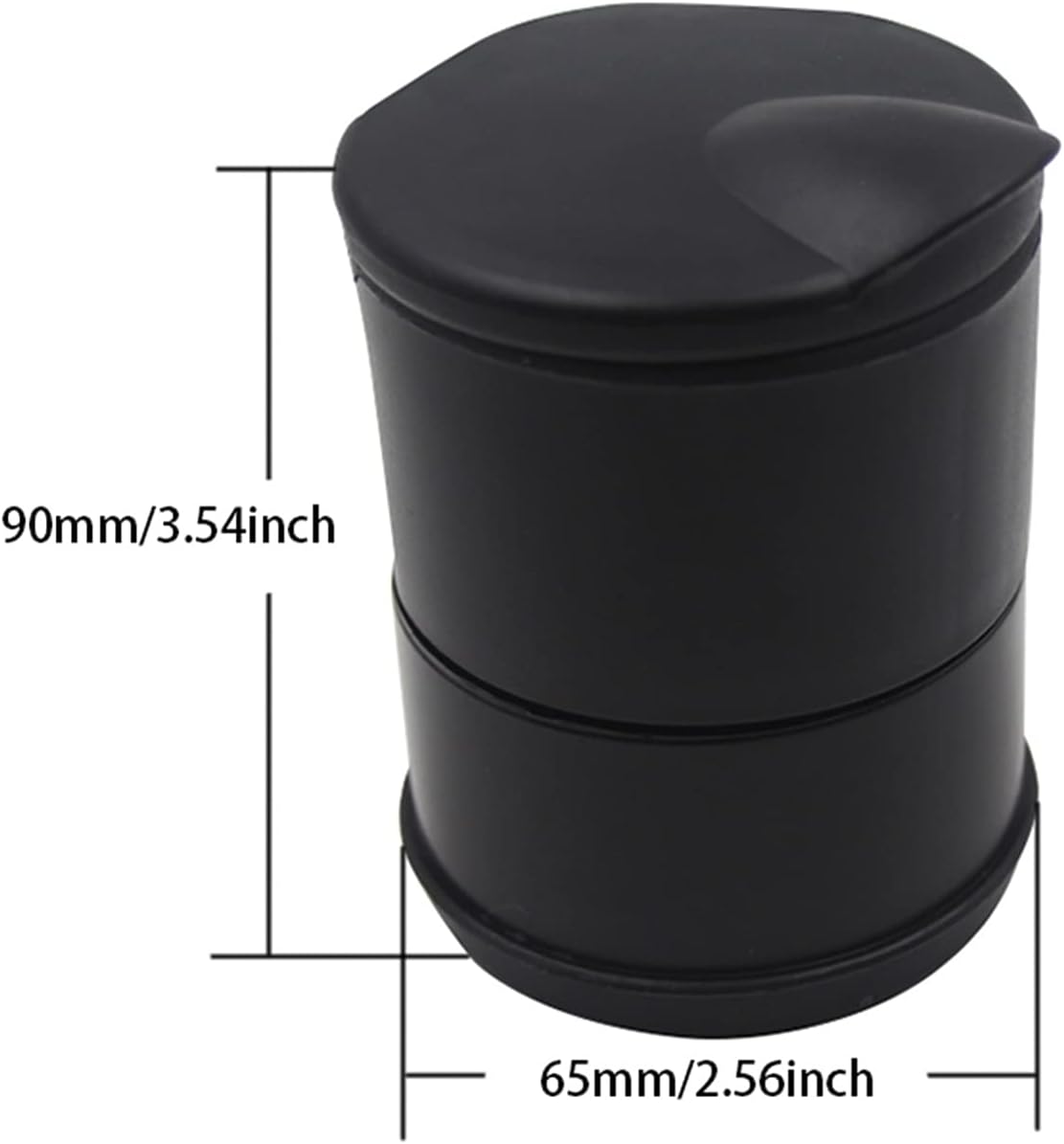 Scrumieră Auto cu LED Albastru, Capac Antimiros, Universală, Potrivită pentru Suportul de Pahare