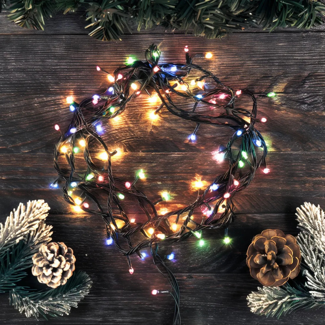 Instalație 12m Interior-Exterior 200 Leduri, Culoare Multicoloră