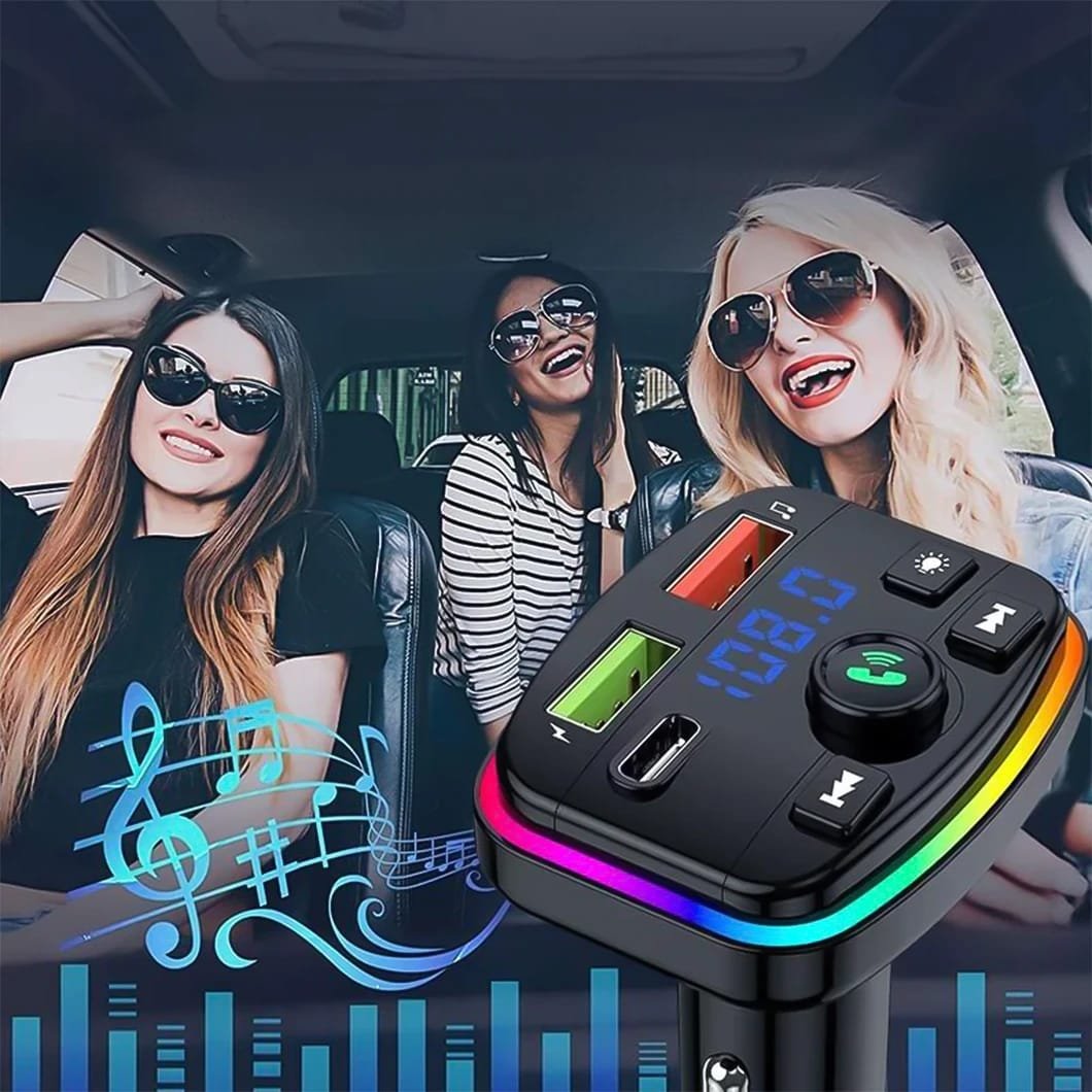 Modulator FM Auto M11 – Bluetooth 5.0, Hands-Free, Încărcare Rapidă 3.1A, Ecran LCD Albastru, USB/TF, Voltmetru, Compatibil 12V–24V