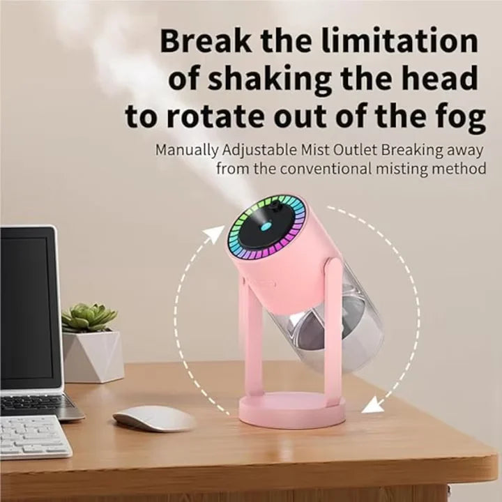 Umidificator Portabil 280 ml cu Proiecție Cer Înstelat – Aromaterapie, temporizare, 8h autonomie, ideal pentru dormitor și birou