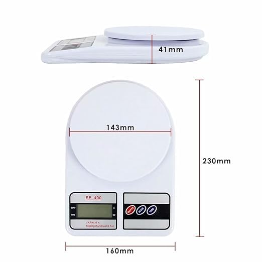 Cântar Digital de Bucătărie 7Kg – Precizie 1g, Afișaj LCD, Funcție TARA