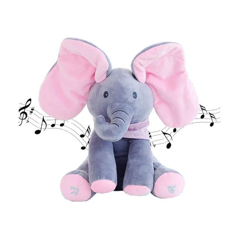 Jucărie Interactivă din Pluș Elefant – Cântă și Vorbește, Material Moale
