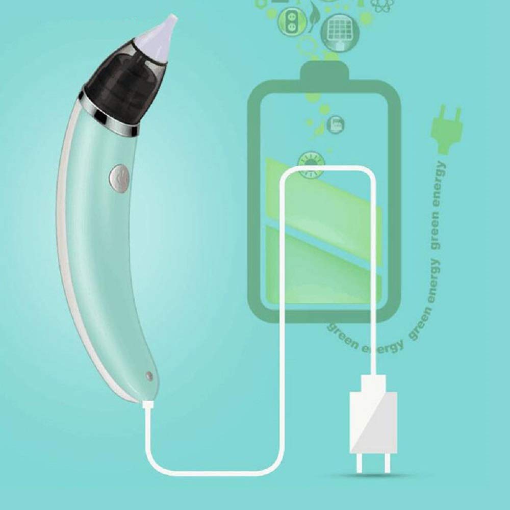 Aspirator Nazal Electric pentru Bebeluși, 5 Viteze, 2 Capete Silicon, 6 Filtre, Reîncărcare USB – Curățare Nas Copii 0-10 Ani