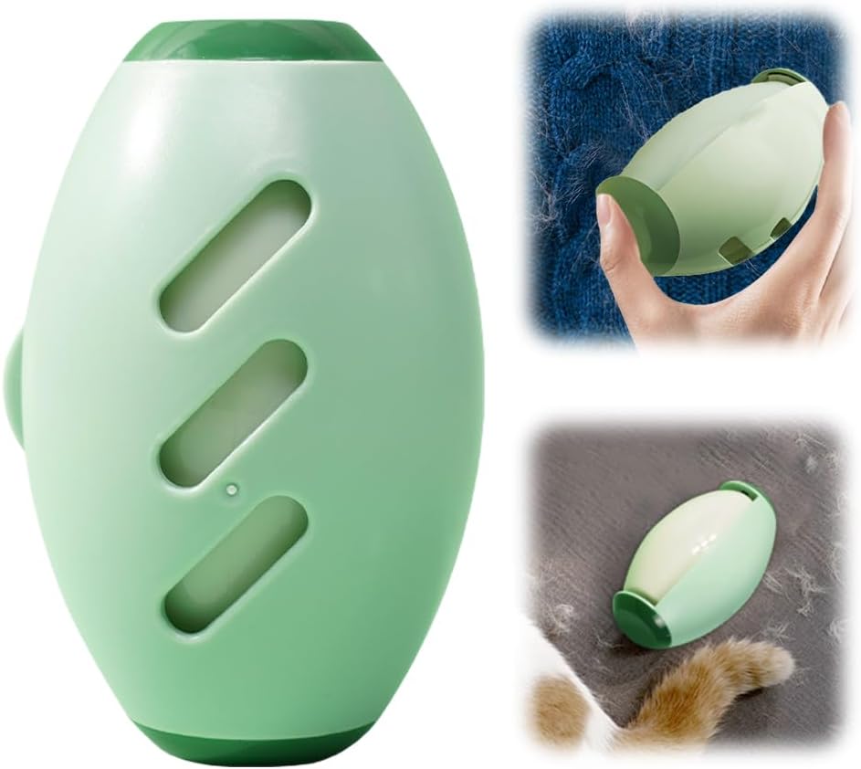 Rolă de Scame Reutilizabilă din Silicon cu Mâner – Îndepărtează Părul de Animale, Adeziv Puternic, Lavabilă, Practică și Durabilă, Verde