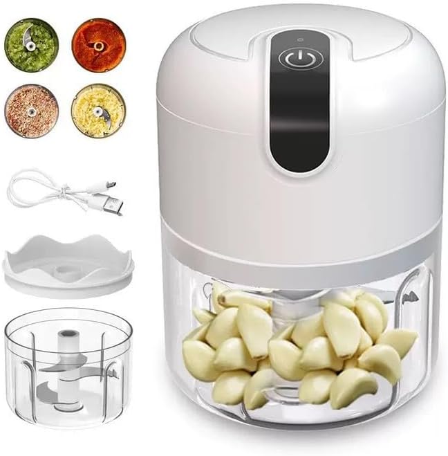 Mini Tocător Electric ZET 250 ml – Robot de Bucătărie Portabil Reîncărcabil, Ideal pentru Usturoi, Legume, Fructe și Alimente, Ajutor Rapid în Bucătărie