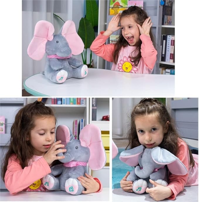 Jucărie Interactivă din Pluș Elefant – Cântă și Vorbește, Material Moale