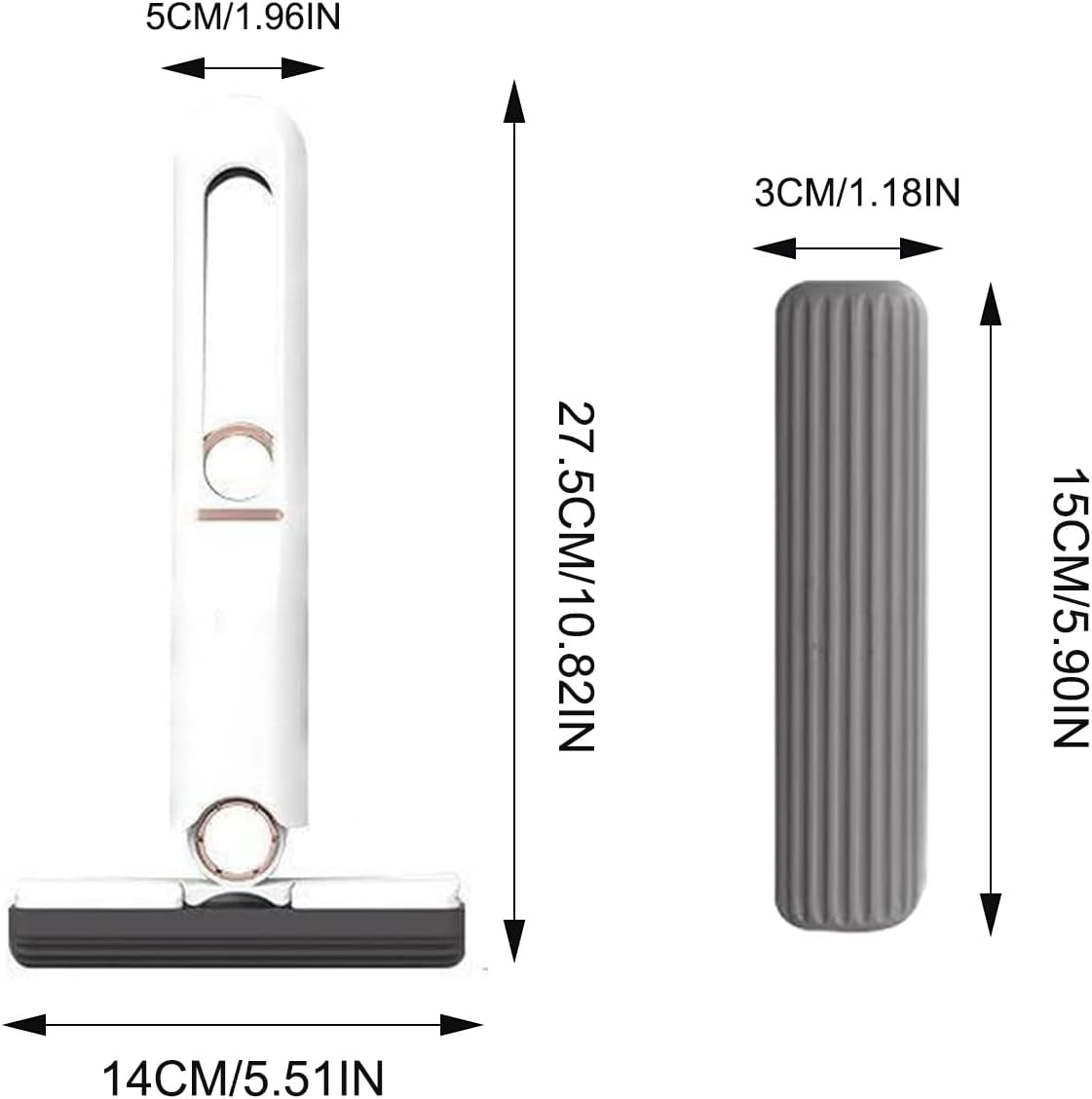 Mini Mop de Mână 29x12cm cu Burete Pliabil – Stoarcere Rapidă, Super Absorbant, Ideal pentru Curățarea Blaturilor și Geamurilor