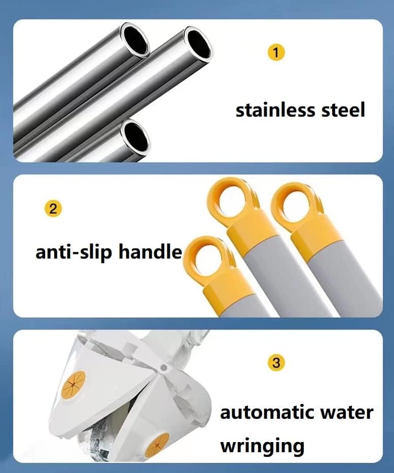 Mop Triunghiular Mâner Telescopic – Microfibră Inclusa Ultra-Absorbantă