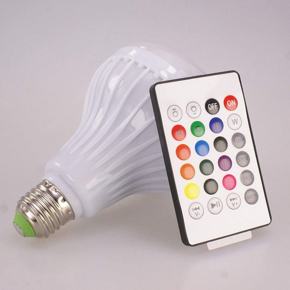 Bec LED Muzical ZET 13x9cm cu Difuzor Bluetooth, Telecomandă și Lumină RGB – Control prin Telefon