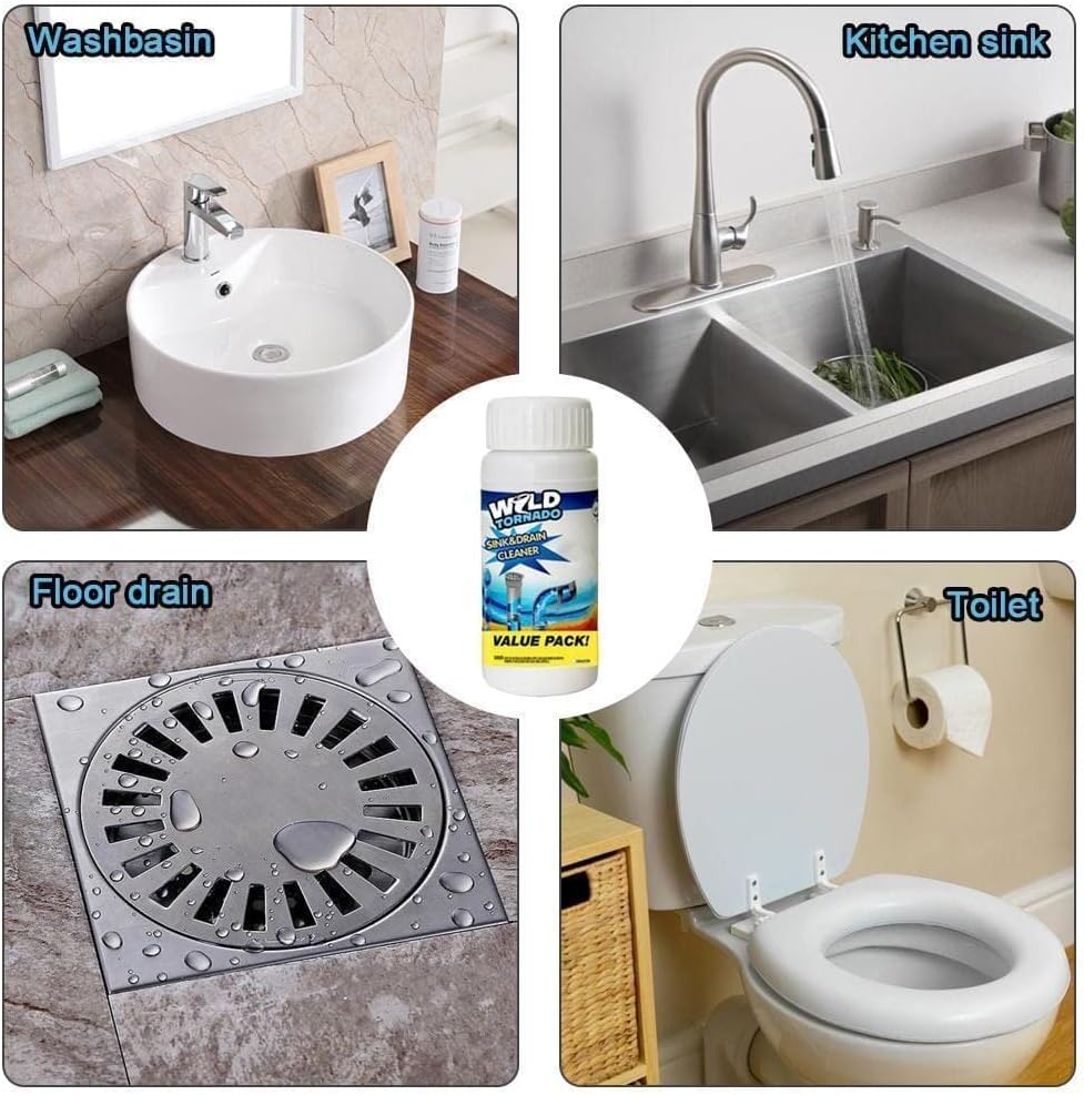 Pulbere Desfundat Scurgeri 100g – Soluție Instant pentru Chiuvete și Țevi, Formulă Anticorozivă, Sigură pentru Fosă Septică
