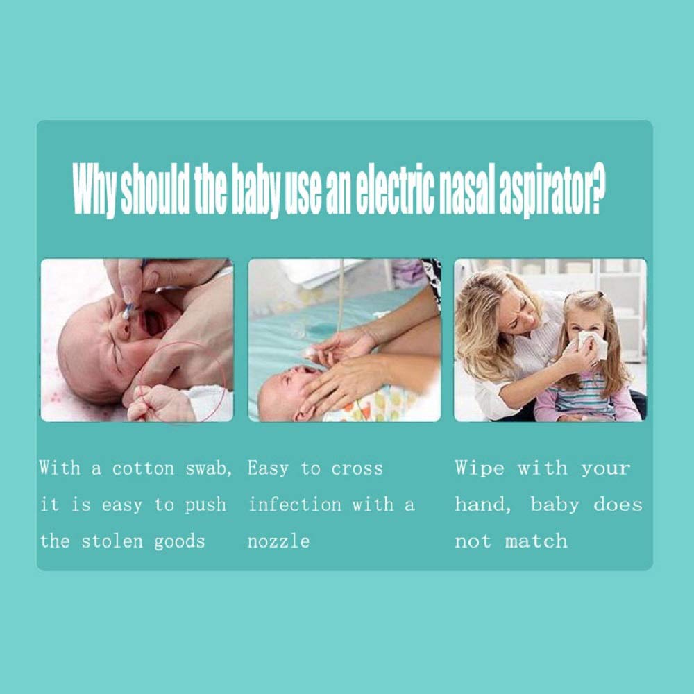 Aspirator Nazal Electric pentru Bebeluși, 5 Viteze, 2 Capete Silicon, 6 Filtre, Reîncărcare USB – Curățare Nas Copii 0-10 Ani