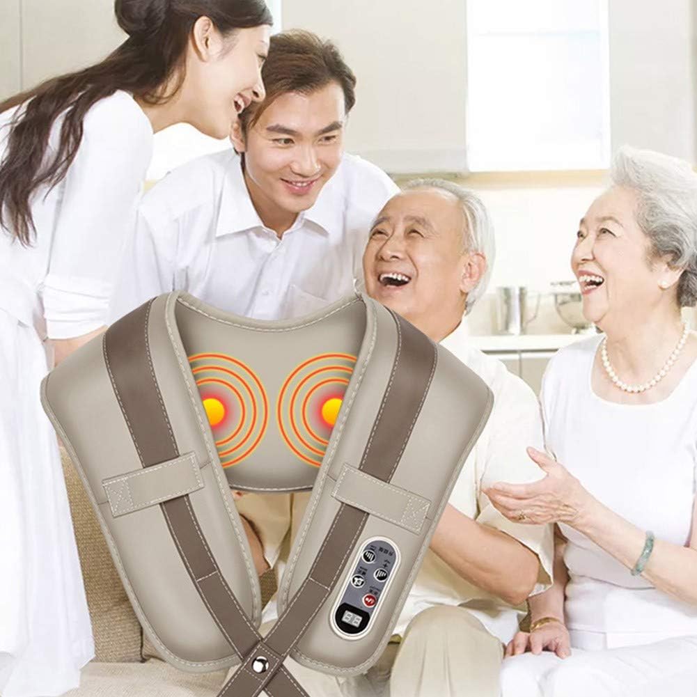 Aparat de Masaj pentru Gât și Umeri cu Infraroșu, Electric, 24W, Funcție Încălzire, Oprire Automată, Crem