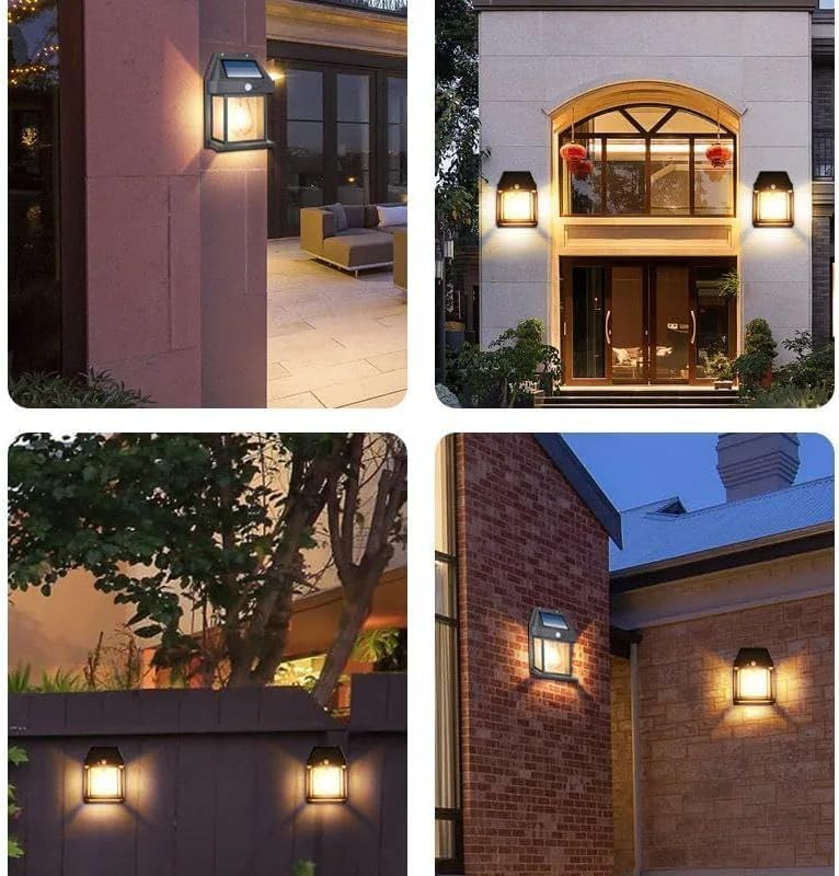 Lampă Solară LED cu Senzor de Mișcare 600LM, IP65, Panou Solar, 1800mAh 6-12 Ore