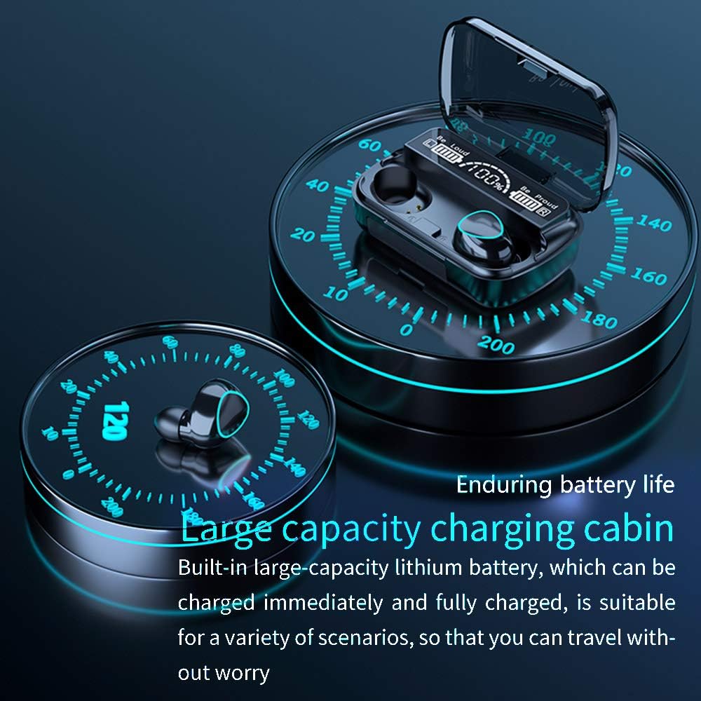 Căști Wireless Bass Puternic ZET Bluetooth 5.0, Control Tactil, Rezistență la Apă IPX4, Autonomie Extinsă, Cutie de Încărcare Portabilă, Compatibile iOS &amp; Android