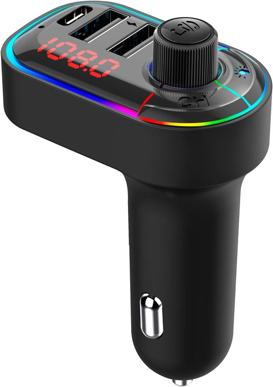 Modulator Auto ZET® FM Bluetooth 5.0 + EDR – Hands-Free, 3 Porturi Încărcare (USB-C + 2xUSB)