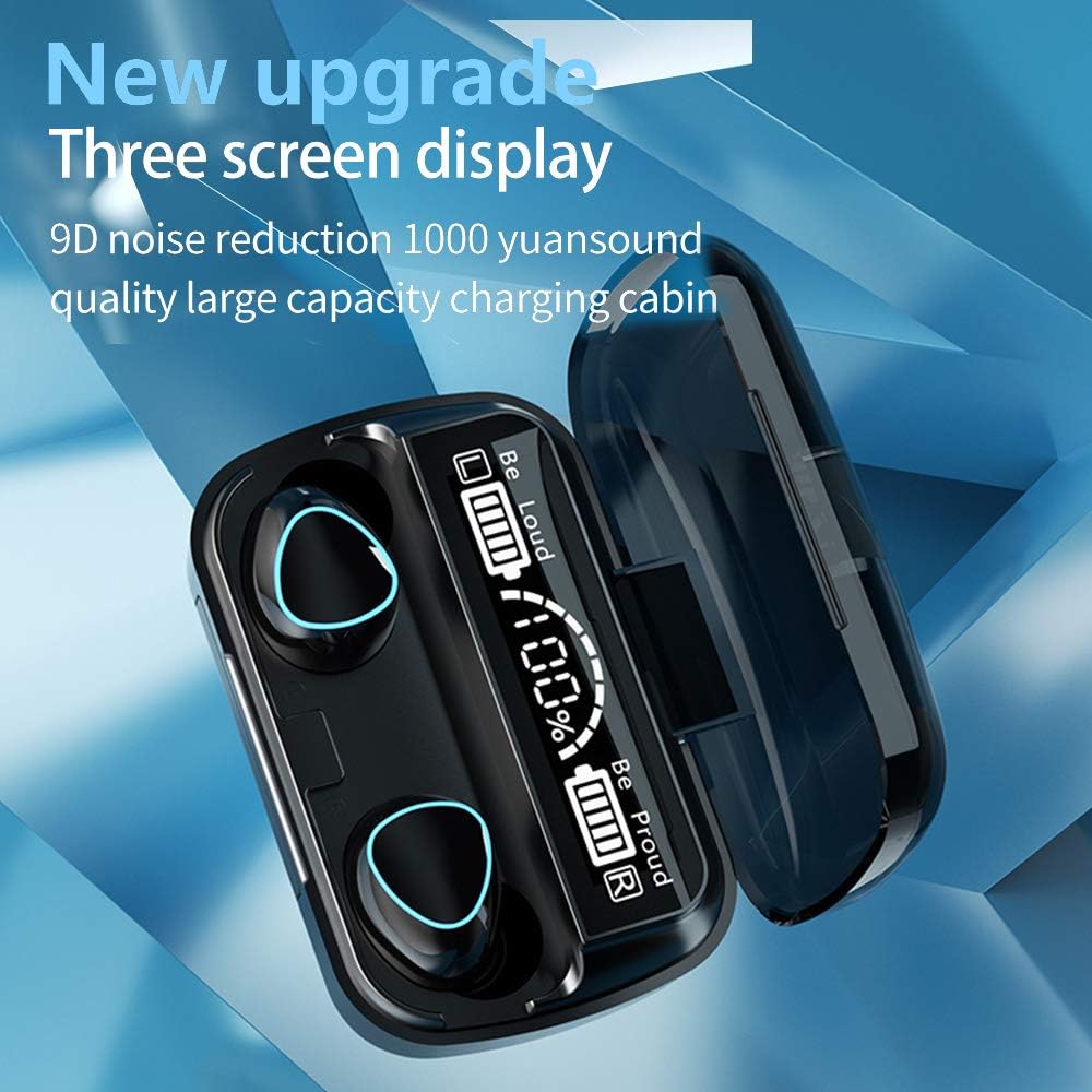 Căști Wireless Bass Puternic ZET Bluetooth 5.0, Control Tactil, Rezistență la Apă IPX4, Autonomie Extinsă, Cutie de Încărcare Portabilă, Compatibile iOS &amp; Android