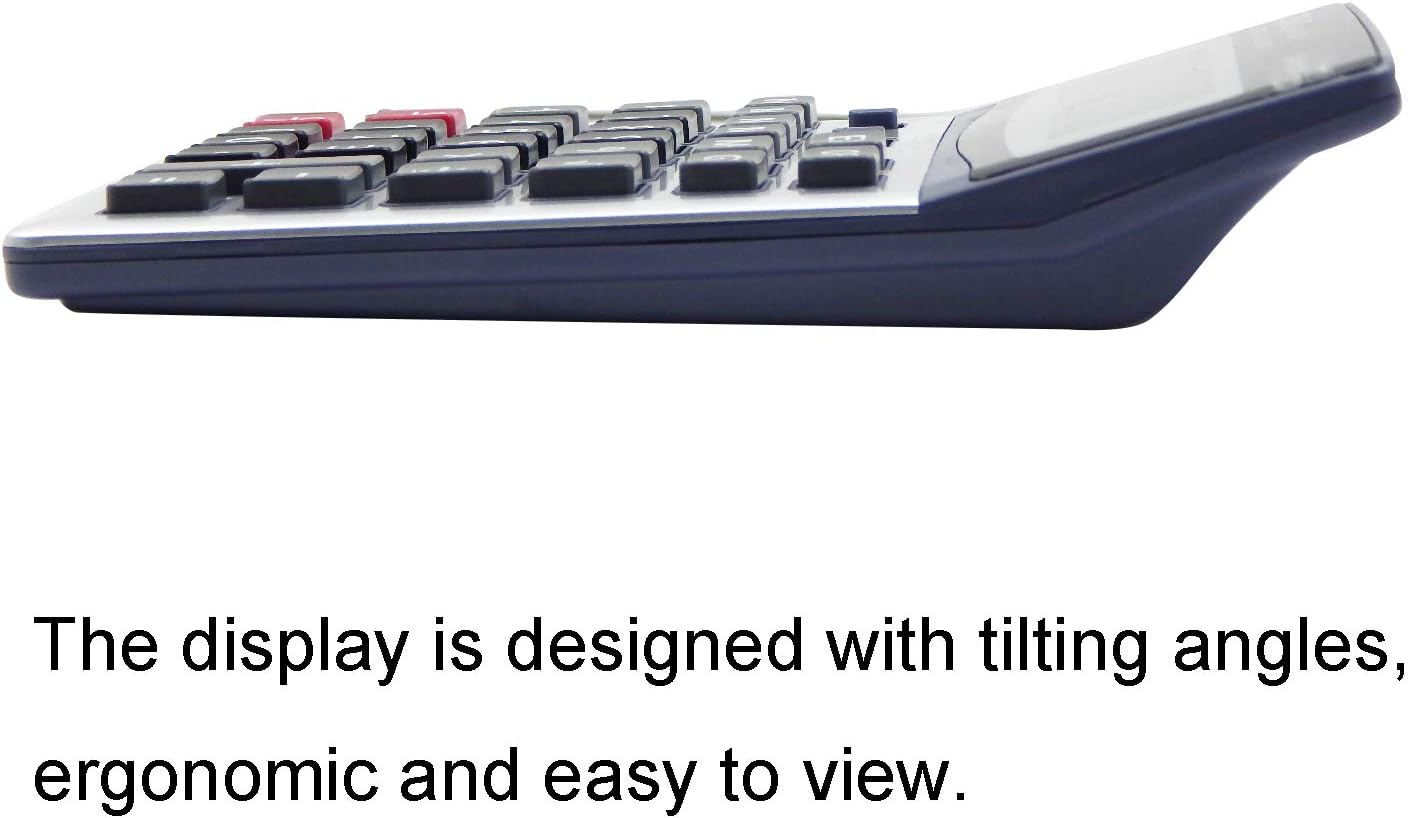 Calculator de Birou ZET® – Afișaj 12 Cifre, Panou Metalic, Funcții Memorie, Rotunjire Automată, 4 Zecimale