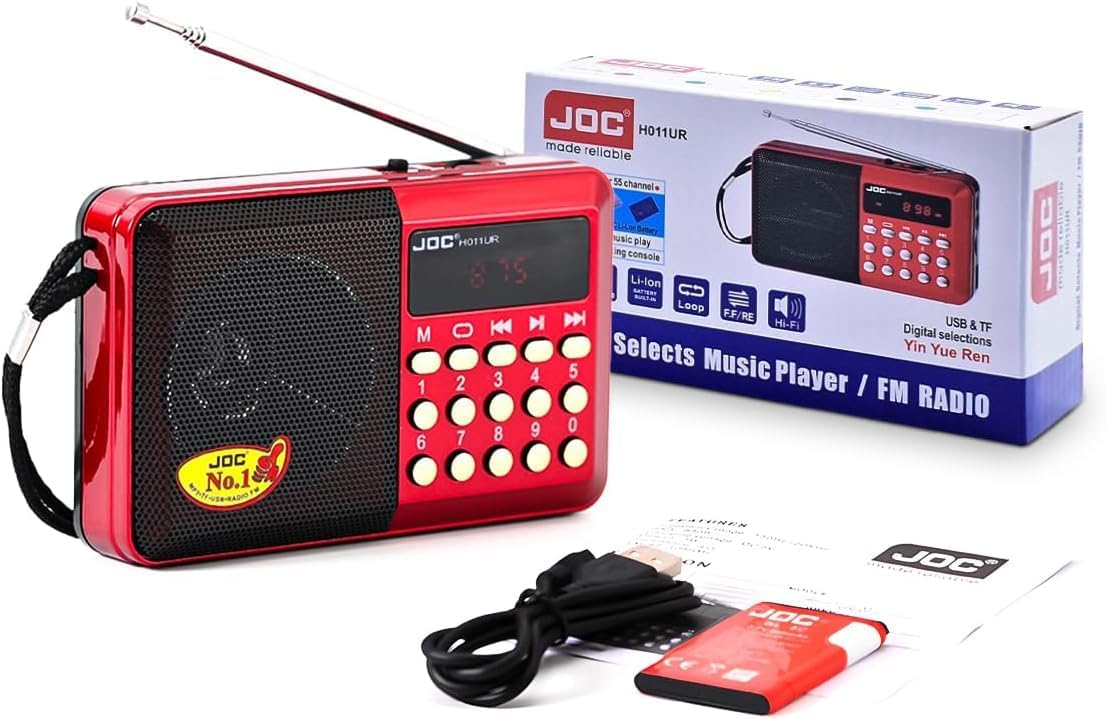 Radio FM Reîncărcabil Portabil – Sunet Clar, Design Modern, Funcții Multiple