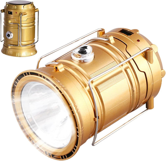 Lampă-lanternă solară ZET LED pliabilă 19×9 cm, impermeabilă, funcție felinar cu încărcare USB – ideală pentru exterior, camping, grădină