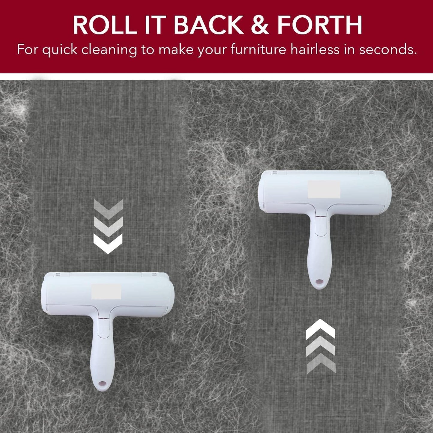 Rola pentru Îndepărtarea Părului de Animale, Reutilizabilă, cu Bază Auto-curățare