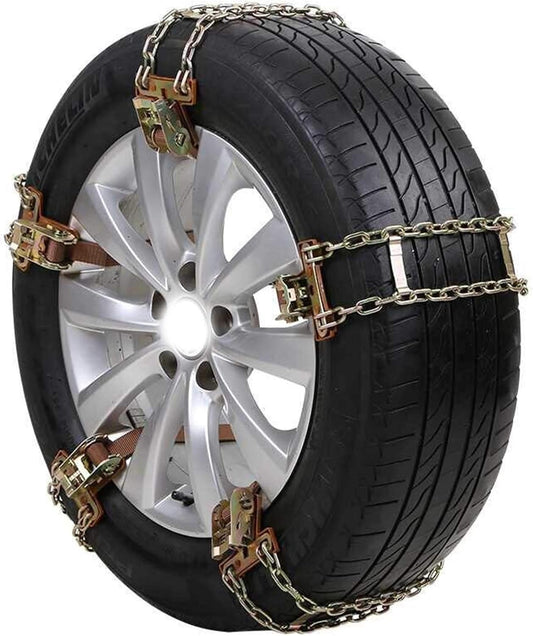 Set Lanțuri Duble pentru Anvelope – Aderență Maximă pe Zăpadă și Gheață, Montare Rapidă