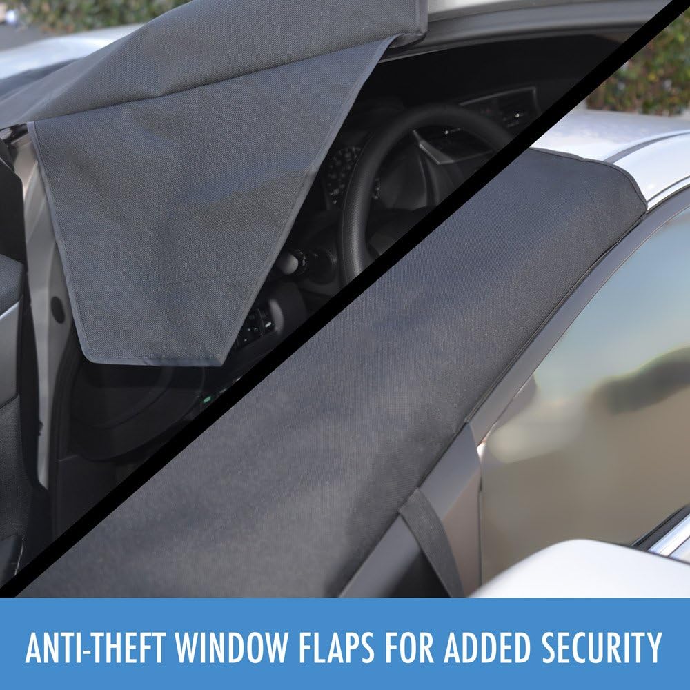 Husă Parbriz Auto pentru Zapada Impermeabilă 138 x 148 cm, Ploaie și Soare, Cu Elastic de Fixare