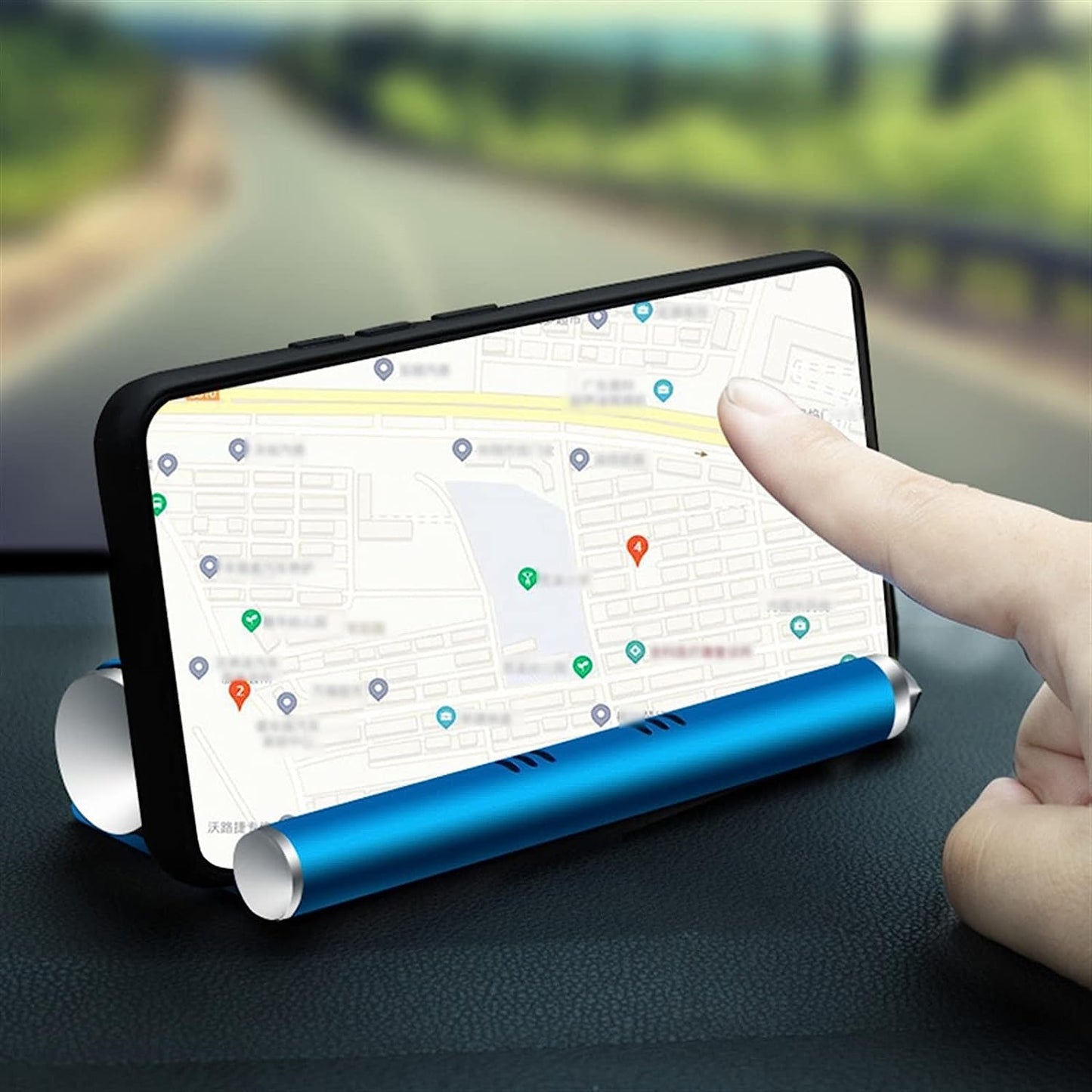 Suport număr de telefon / parcare auto cu odorizant integrat – roșu, design modern