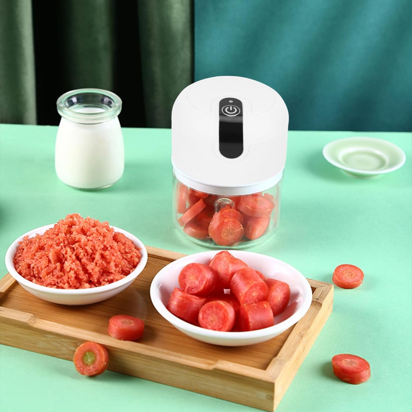 Mini Tocător Electric ZET 250 ml – Robot de Bucătărie Portabil Reîncărcabil, Ideal pentru Usturoi, Legume, Fructe și Alimente, Ajutor Rapid în Bucătărie