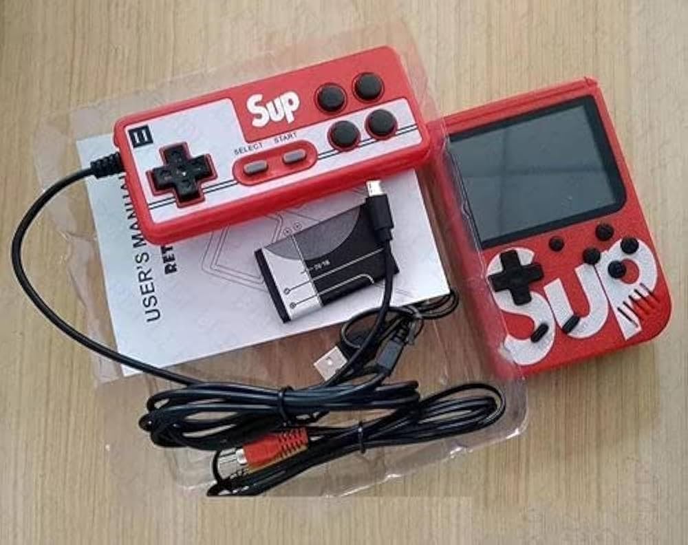 Mini Consolă Portabilă SUP 400 in 1 – 400 Jocuri Retro, Ecran 3”, TV Output