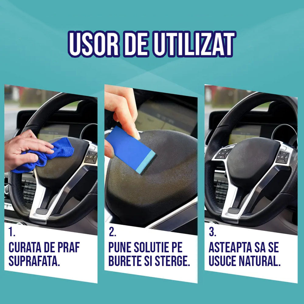 Soluție pentru Restaurarea Plasticului Auto 30 ml – Redă Strălucirea și Protejează Suprafețele