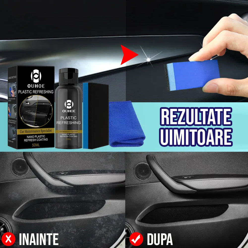 Soluție pentru Restaurarea Plasticului Auto 30 ml – Redă Strălucirea și Protejează Suprafețele