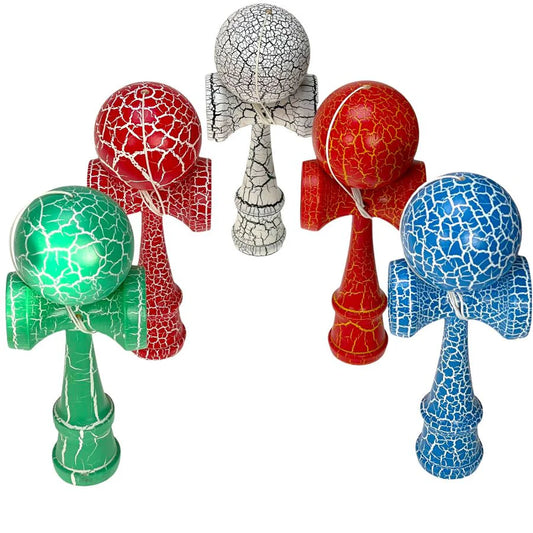 Kendama Crack Joc Interactiv 18cm din Lemn – Model Crăpătură, Culori Vibrante