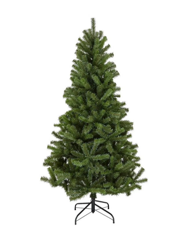 Brad Artificial de Crăciun cu Suport Metalic – 340 Ramuri, Verde Clasic, Aspect Natural și Montaj Rapid