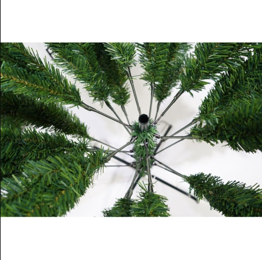 Brad Artificial de Crăciun cu Suport Metalic – 340 Ramuri, Verde Clasic, Aspect Natural și Montaj Rapid