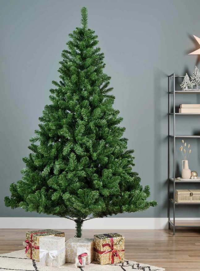 Brad Artificial de Crăciun cu Suport Metalic – 340 Ramuri, Verde Clasic, Aspect Natural și Montaj Rapid