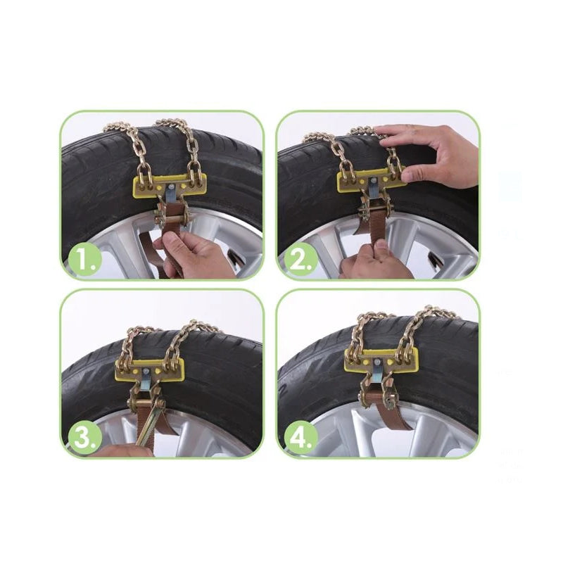 Set Lanțuri Duble pentru Anvelope – Aderență Maximă pe Zăpadă și Gheață, Montare Rapidă