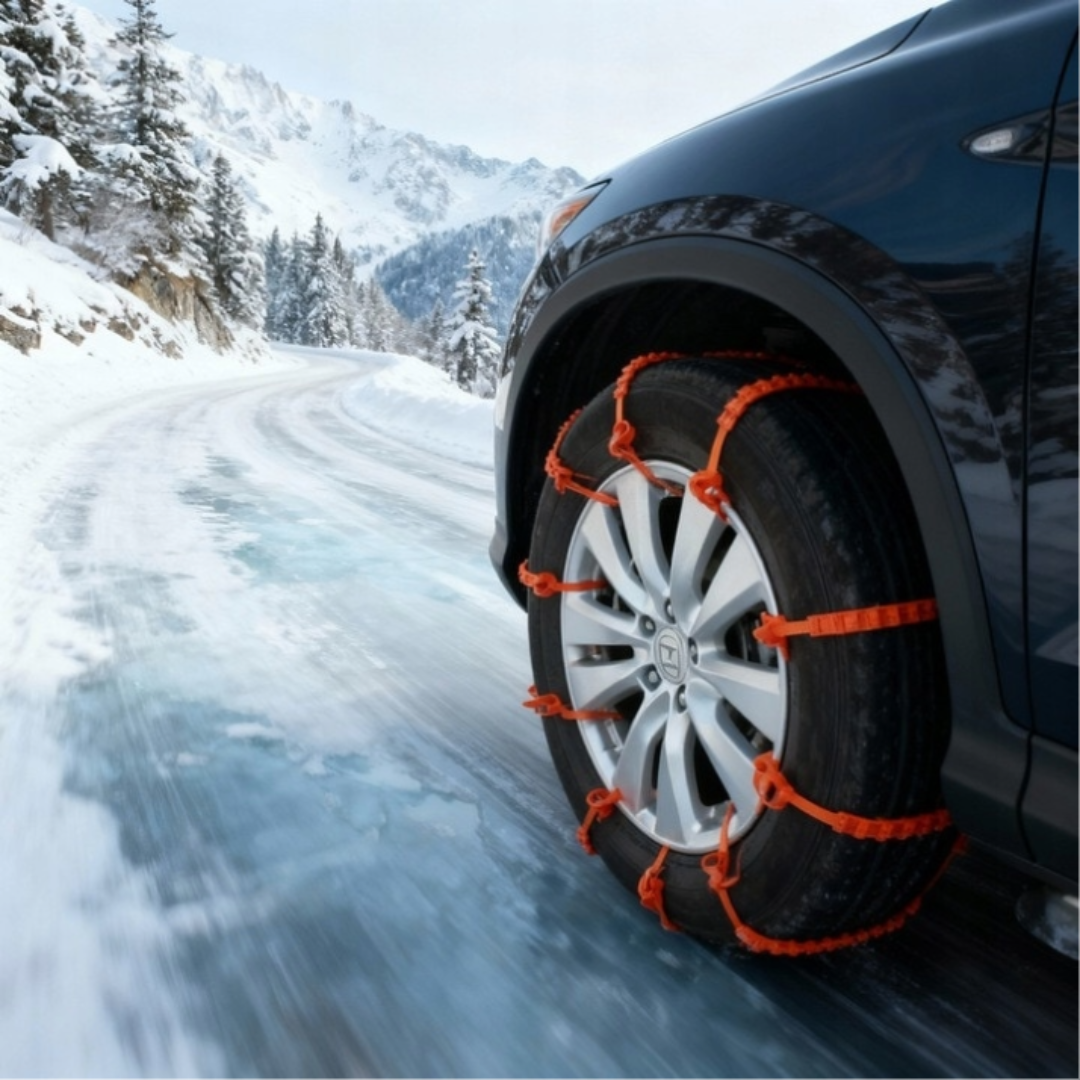 Benzi Antiderapante pentru Anvelope – Set 10 Buc, 93 cm, Montaj Rapid pentru Situații de Urgență