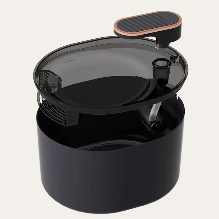 Dispenser Automat de Apă Tip Fântână pentru Pisici și Câini 3L – Silențios, cu Filtrare și LED Albastru