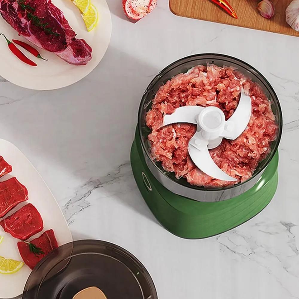 Mașină de Tocat Carne Electrică Multifuncțională, Mini Robot de Bucătărie cu Lamă Ascuțită