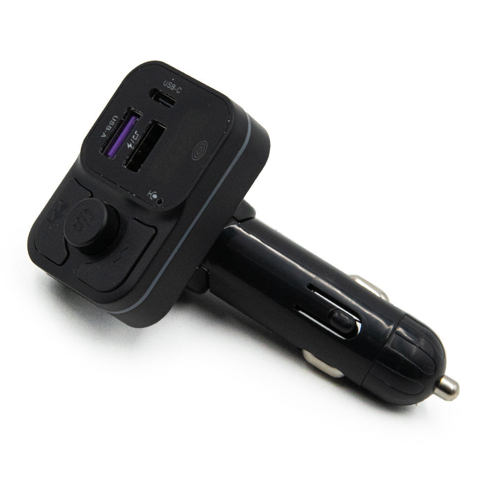 Modulator FM Auto ZET® , Bluetooth, Microfon Integrat, USB-C, 2xUSB, Ecran LCD, LED, Hands-Free, 12–24V