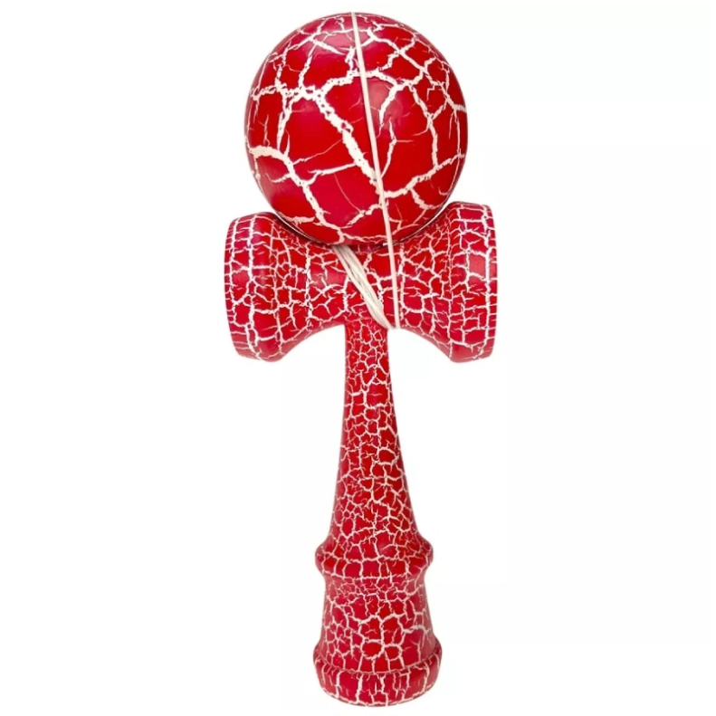Kendama Crack Joc Interactiv 18cm din Lemn – Model Crăpătură, Culori Vibrante