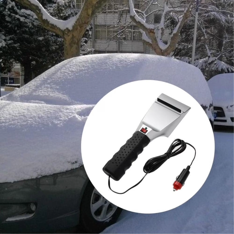 Racletă Electrică pentru Gheață Auto 12V – Conectare la Brichetă, Îndepărtare Rapidă a Gheții, Mâner Antiderapant