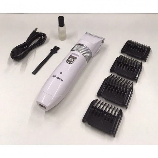 Mașina de Tuns pentru Animale de Companie cu Lame Metalice și Cuțit Ceramic