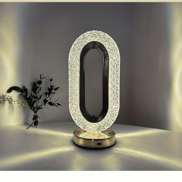 Veioză Cristal Acrilic – Touch Control, 3 Culori, Reîncărcabilă USB, 3000mAh, Design Modern Premium