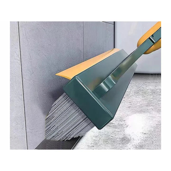Mătură 2 în 1 cu Perie și Racletă – Cap rotativ detașabil, design pliabil, curățare eficientă pentru orice suprafață