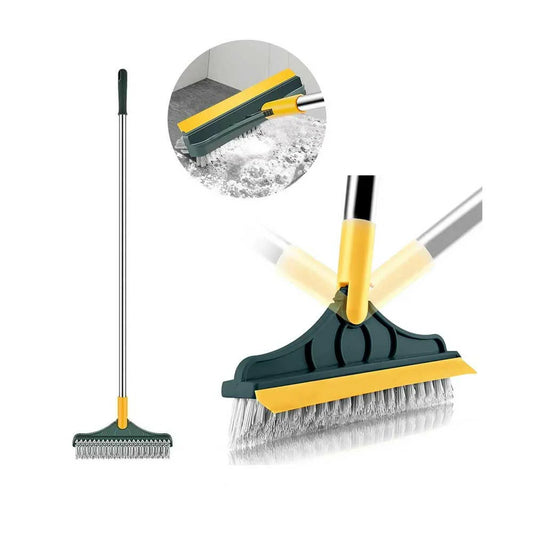 Mătură 2 în 1 cu Perie și Racletă – Cap rotativ detașabil, design pliabil, curățare eficientă pentru orice suprafață