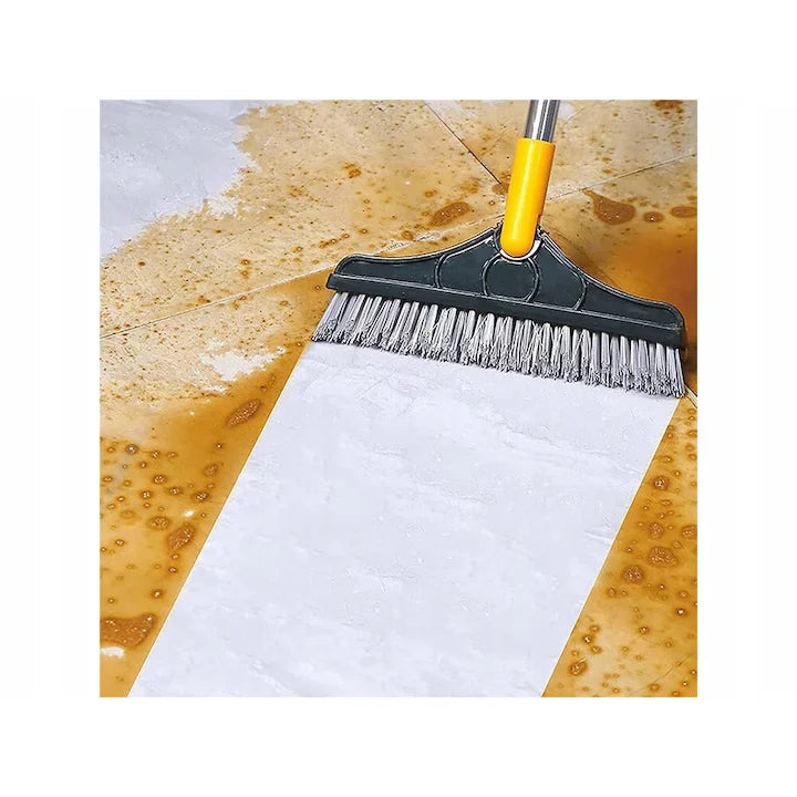 Mătură 2 în 1 cu Perie și Racletă – Cap rotativ detașabil, design pliabil, curățare eficientă pentru orice suprafață