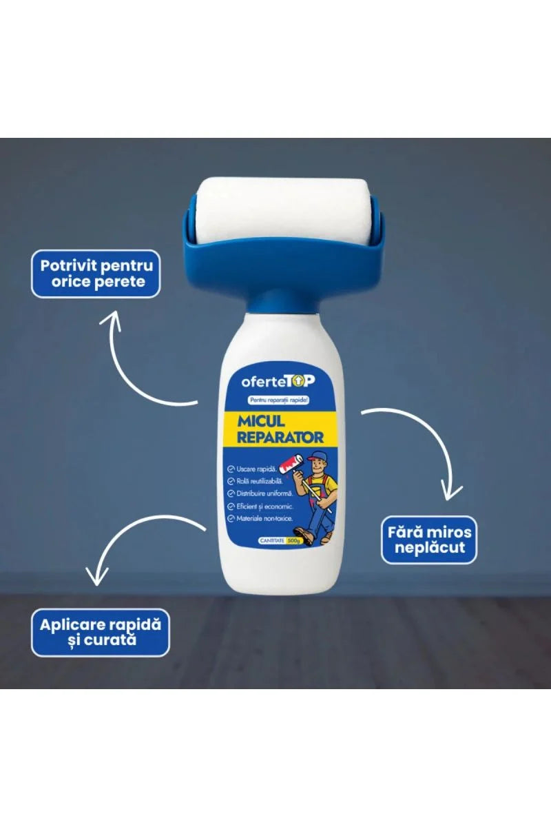 Trafalet Magic cu Vopsea Lavabilă pe Bază de Apă 500g – Rolă Reutilizabilă, Uscare Rapidă, Aplicare Uniformă, Materiale Non-Toxice
