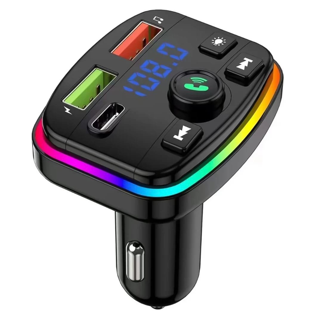 Modulator FM Auto M11 – Bluetooth 5.0, Hands-Free, Încărcare Rapidă 3.1A, Ecran LCD Albastru, USB/TF, Voltmetru, Compatibil 12V–24V