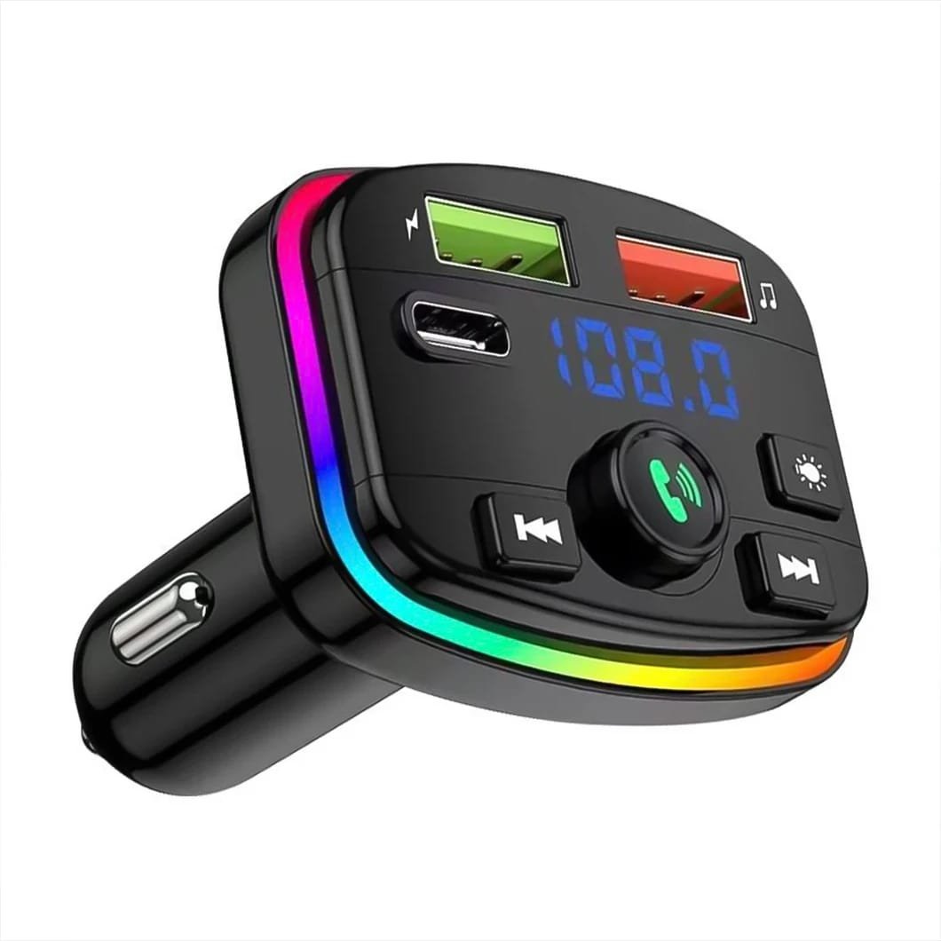 Modulator FM Auto M11 – Bluetooth 5.0, Hands-Free, Încărcare Rapidă 3.1A, Ecran LCD Albastru, USB/TF, Voltmetru, Compatibil 12V–24V